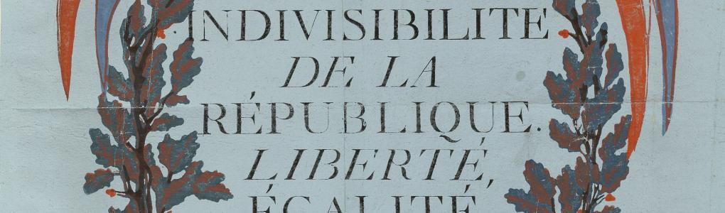 Illustration surround excerpt of French Republic Constitution