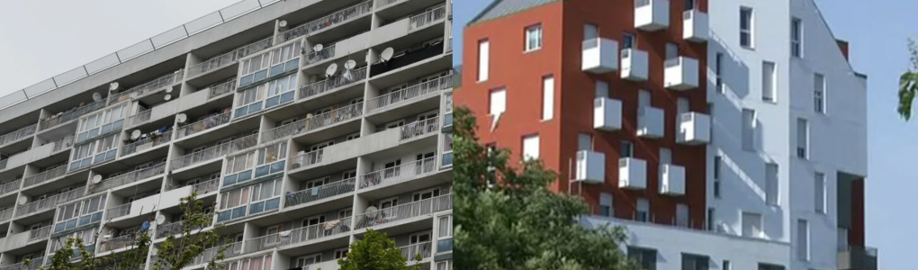 apartment buildings old and new