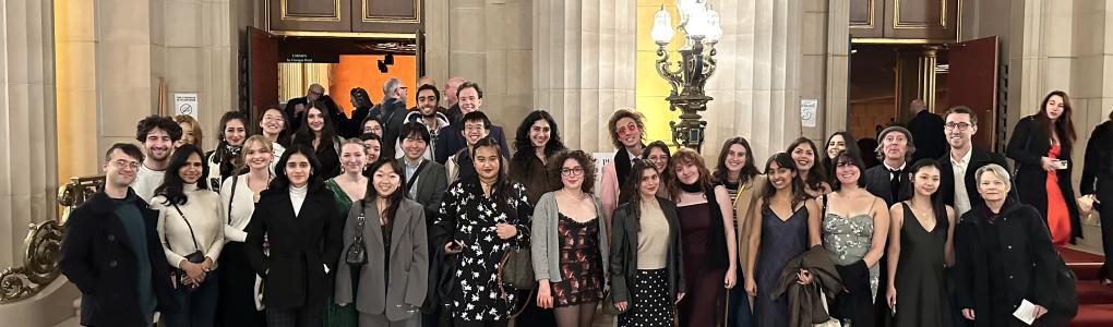 French Undergrads attending the opera