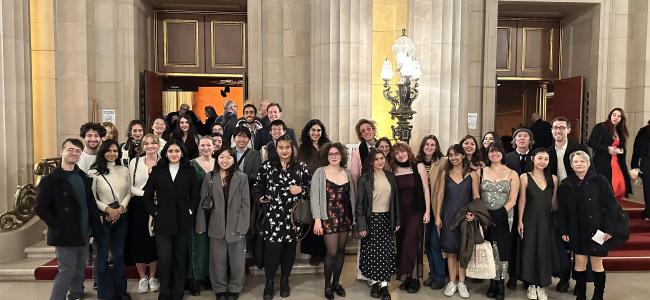 French Undergrads attending the opera