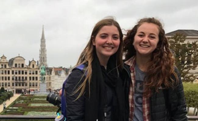 two students in Brussels (UCEAP)