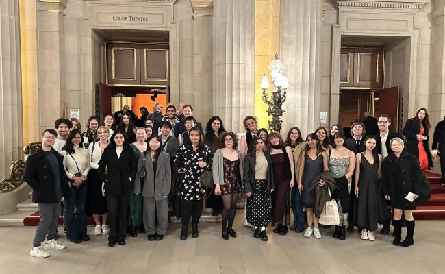 French Undergrads attending the opera